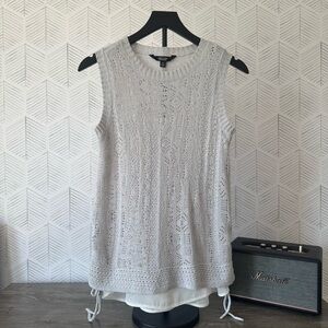 Simply Vera Vera Wang Light Gray Knit Tank Top
